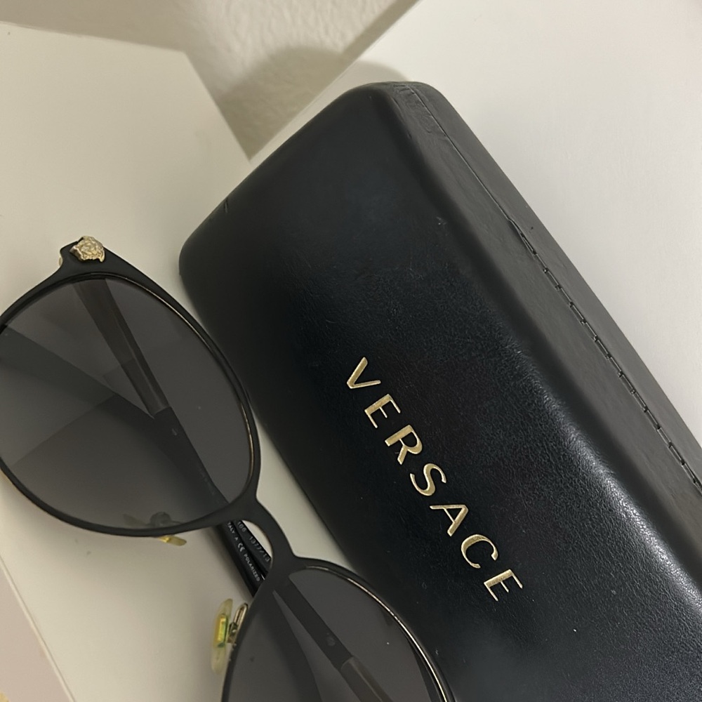 Versace Black and Gold Sunglasses